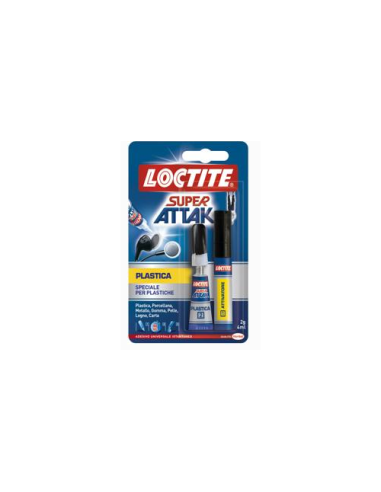 Colla specifica Loctite 357798 SUPER ATTAK Plastix Trasparente