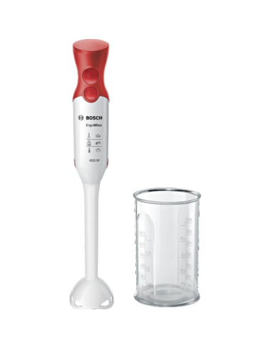 Frullatore immersione Bosch ERGOMIXX 450 Msm64010 Bianco e Rosso