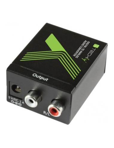 Convertitore audio Techly IDATA SPDIF 3 Spdif a Rca Black