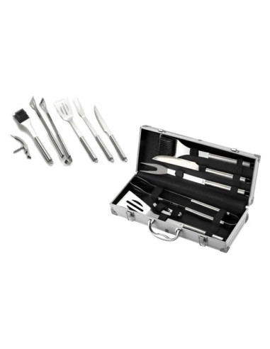 Set attrezzi barbecue Ompagrill 06420 6 Pezzi Inox