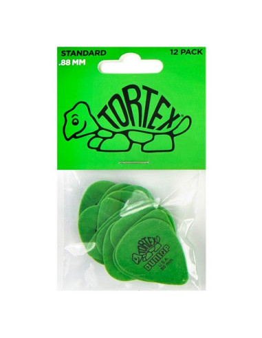 Plettri Dunlop 418P 88 TORTEX Standard Verde