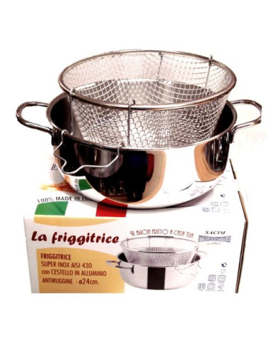 Friggitrice Metalsomma 803 24 Con cestello Acciaio lucido