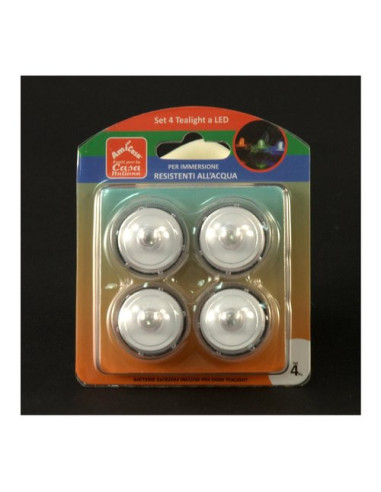 Set candele led Amicasa Art 8 4 Tealight Immersione