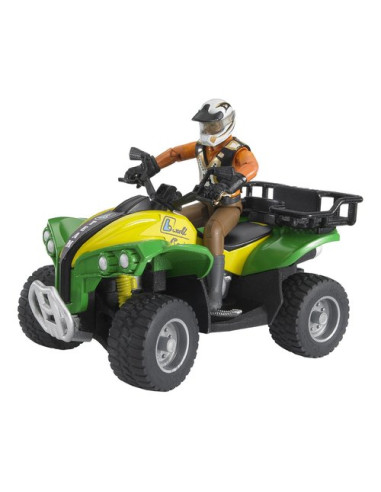 Quad con pilota Bruder 63000 Verde e Giallo