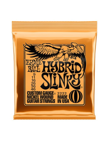 Muta corde chitarra elettrica Ernie Ball P02222 HYBRID SLINKY