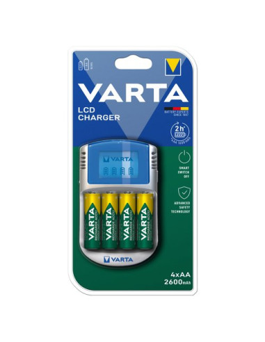 Caricabatterie Varta 057070201451 LCD CHARGER Silver