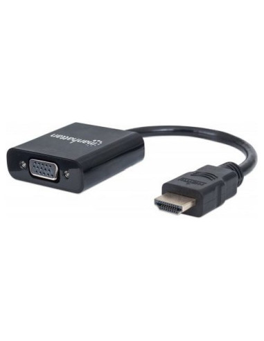 Convertitore video Manhattan 151436 da Hdmi a Vga con Microusb Black