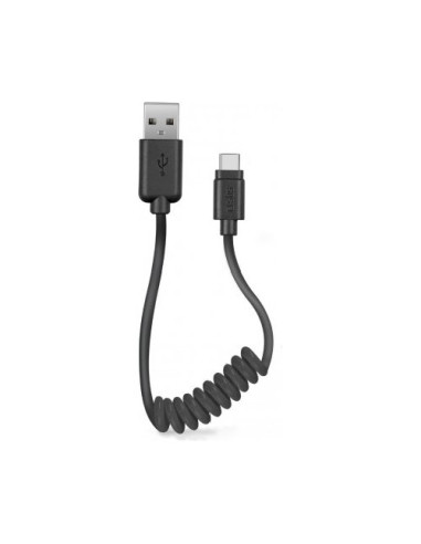 Cavo USB C Sbs TECABLETYPCSK Spiralato Black