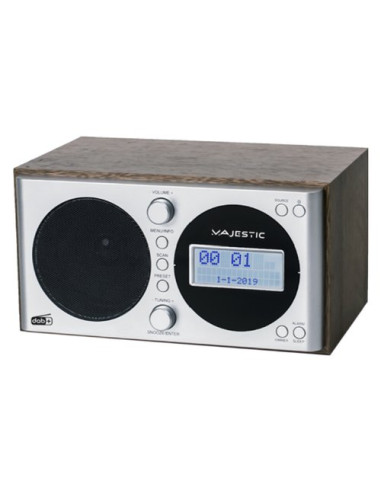 Radio Majestic 109162 Wr 162 Dab Argento e Legno