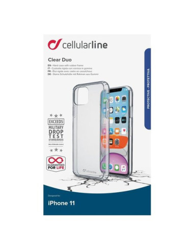 Cover Cellular Line CLEARDUOIPHXR2T IPHONE CLEAR DUO Trasparente