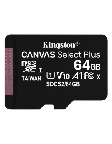 Scheda di memoria Kingston SDCS2 64GB CANVAS SELECT PLUS Con Adapter