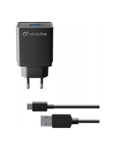 Caricabatterie Cellular Line ACHKIT10WTYCK CHARGER 10W Black