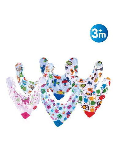 Bavaglino Nuby ID4290 Bandana con Massaggiagengive Assortito