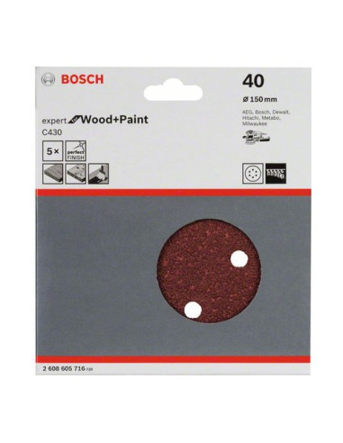 Set dischi abrasivi levigatrice Bosch 2608605716