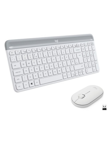 Tastiera e mouse Logitech 920 009197 MK SERIES Mk470 Slim Combo White