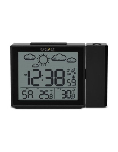 Sveglia Explore Scientific RPW3009BLK Multifunzione meteo radiocontrol