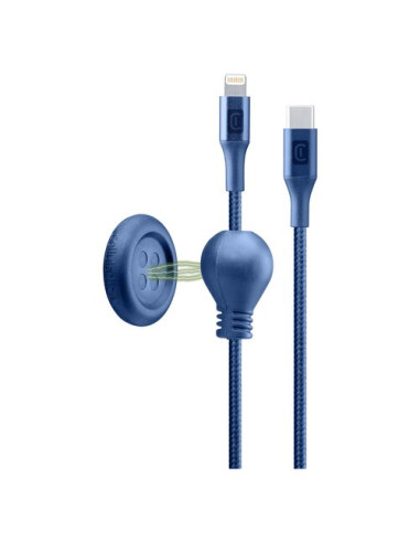 Cavo Lightning Cellular Line USBDATABUTC2LMFI1B CLICK CABLE Blue