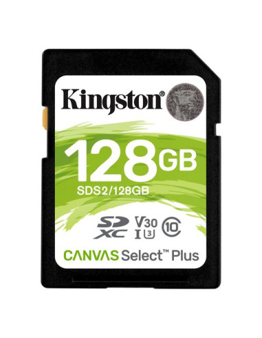 Scheda di memoria Kingston SDS2 128GB CANVAS SELECT PLUS