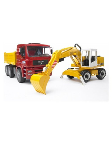 Camion Man e Escavatore Bruder 02751 LIEBHERR