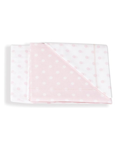 Set lenzuola lettino Italbaby 020 1005 001 POIS Completo Rosa