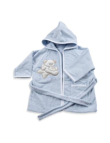 Accappatoio Italbaby 50 4000 372 SWEET Con cappuccio Azzurro