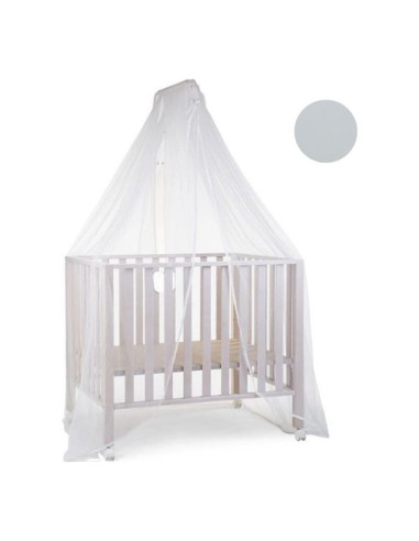 Zanzariera lettino Baby Idea 6020GR Con Asta Bianco e Grigio