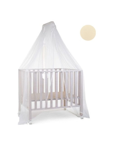 Zanzariera lettino Baby Idea 6020BG Con Asta Bianco e Beige