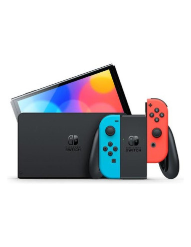 Console videogioco Nintendo 10007455 SWITCH OLED Neon red e Neon blue