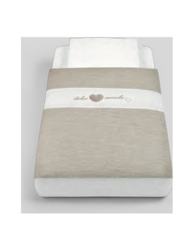 Set lenzuola culla Cam 926 T154 CULLAMI 3 pezzi Beige e Bianco