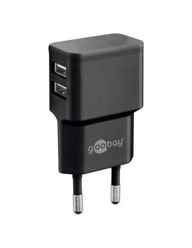 Caricabatterie Techly IPW USB 224B 12W Goobay 44951 Nero