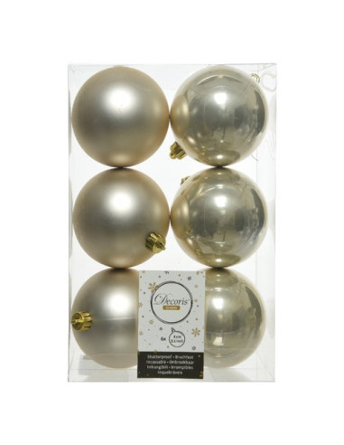 Palline albero Amicasa 9022065 Sfera Mix Pearl