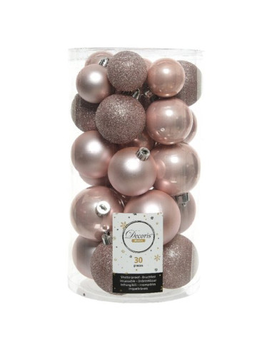 Palline albero Amicasa 9022937 Clindro Sfera Mix Blush pink