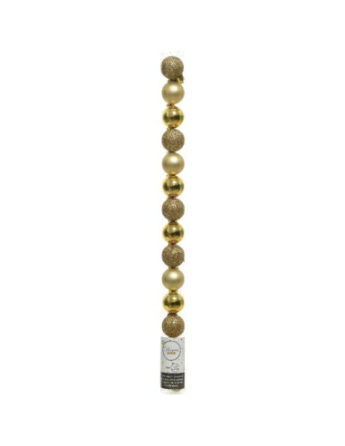 Palline albero Amicasa 9020456 Tubo Sfera Mix Gold