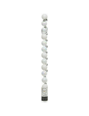 Palline albero Amicasa 9020461 Tubo Sfera Mix White iris