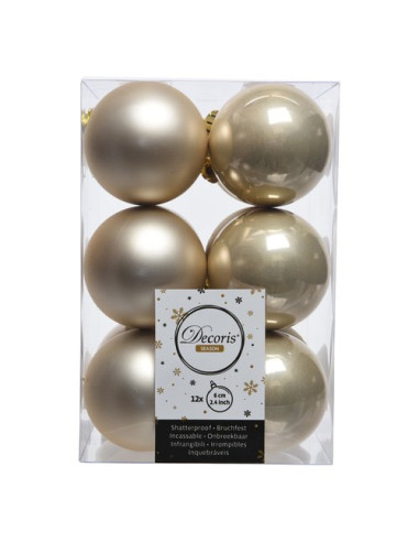 Palline albero Amicasa 9021845 Sfera Mix Pearl