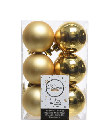 Palline albero Amicasa 9021830 Sfera Mix Gold