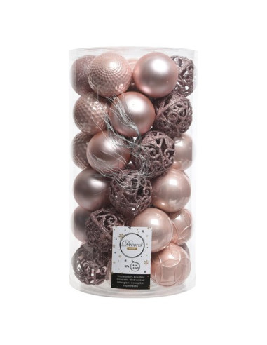 Palline albero Amicasa 9020808 Clindro Sfera Mix Blush pink