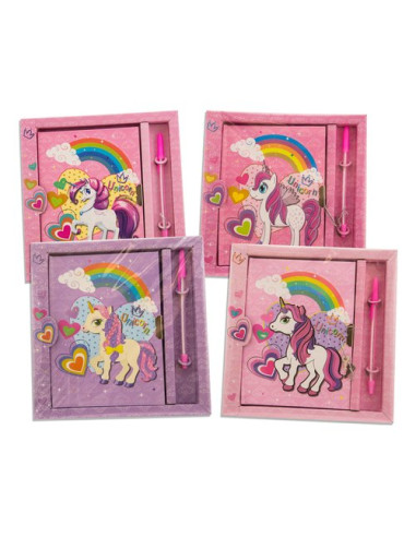 Diario segreti Teorema 51841 MISS SIGNORINA Con Penna Unicorno Assorti