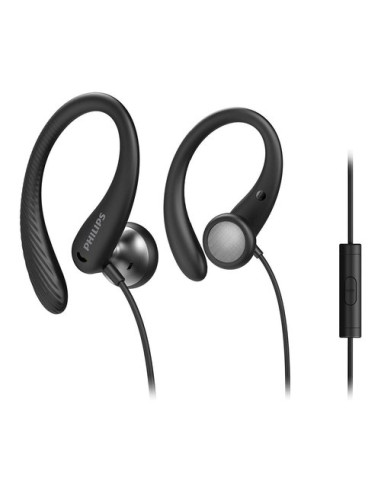 Auricolari microfono filo Philips TAA1105BK 00 GO Sports Headphones Ne