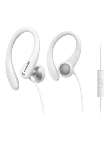 Auricolari microfono filo Philips TAA1105WT 00 GO Sports Headphones Bi