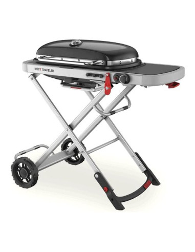 Barbecue GPL Weber 9010053 TRAVELER Pieghevole Carrellato Nero