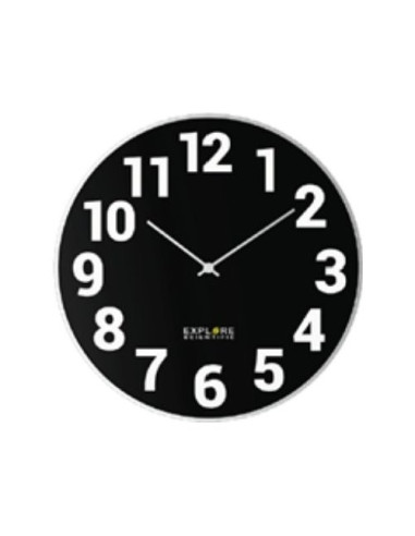 Orologio da parete Explore Scientific RAC1003 With Numbers Black e Sil