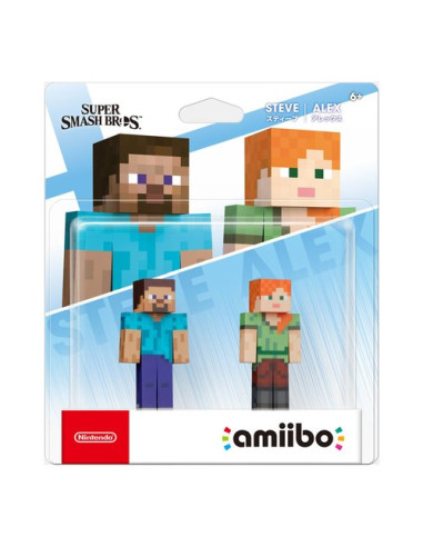 Personaggio interattivo Nintendo 10008738 AMIIBO Minecraft Steve e Ale