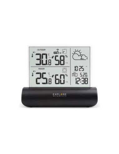 Stazione barometrica Explore Scientific GLASS LCD Wsh4501 Black e Clea