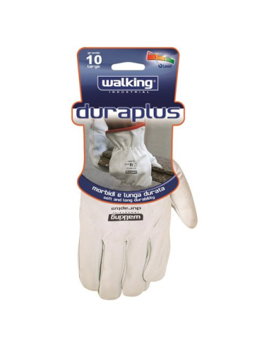 Guanti lavoro Walking 010858 DURAPLUS Bianco