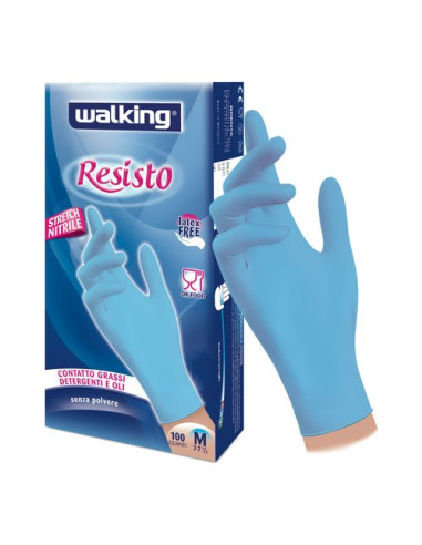 Guanti monouso Walking 011666 RESISTO Azzurro