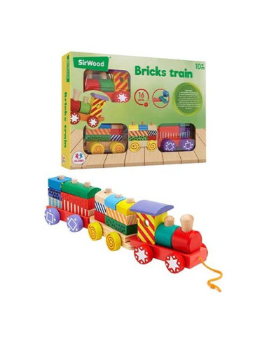 Prime attività Globo 39996 SIR WOOD Trenino trainabile 16 pz