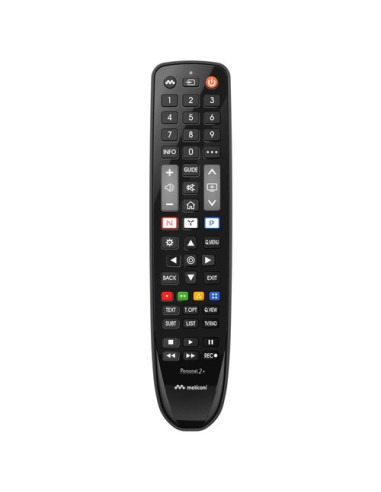 Telecomando tv Meliconi 806073 GUMBODY Personal 2+ Nero