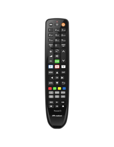 Telecomando tv Meliconi 806076 GUMBODY Personal 5+ Nero