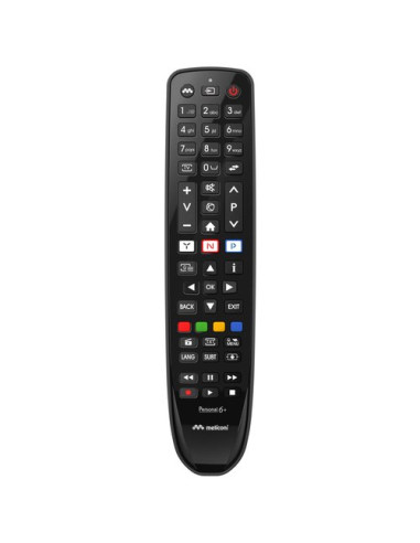 Telecomando tv Meliconi 806077 GUMBODY Personal 6+ Nero